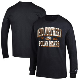 チャンピオン メンズ Tシャツ トップス Ohio Northern Polar Bears Champion Jersey Est. Date Long Sleeve TShirt Black