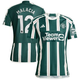 アディダス メンズ ユニフォーム トップス Tyrell Malacia Manchester United adidas 2023/24 Away Replica Player Jersey Green