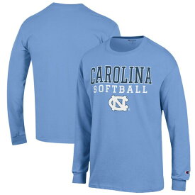 チャンピオン メンズ Tシャツ トップス North Carolina Tar Heels Champion Softball Stack Long Sleeve TShirt Carolina Blue