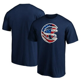 ファナティクス メンズ Tシャツ トップス Chicago Cubs Fanatics Branded Team Banner Wave TShirt Navy