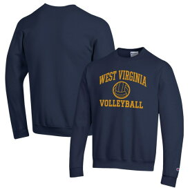 チャンピオン メンズ パーカー・スウェットシャツ アウター West Virginia Mountaineers Champion Volleyball Icon Powerblend Pullover Sweatshirt Navy