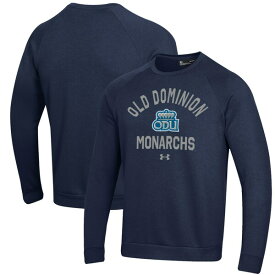 アンダーアーマー メンズ パーカー・スウェットシャツ アウター Old Dominion Monarchs Under Armour All Day Fleece Pullover Sweatshirt Navy