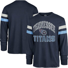 フォーティーセブン メンズ Tシャツ トップス Tennessee Titans '47 Irving Long Sleeve TShirt Navy