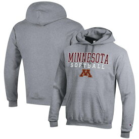 チャンピオン メンズ パーカー・スウェットシャツ アウター Minnesota Golden Gophers Champion Softball Stack Pullover Hoodie Gray