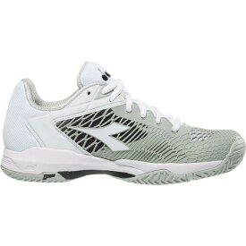 ディアドラ レディース スニーカー シューズ Diadora Women's Speed Competition 7+ Tennis Shoes White/Black/Silver