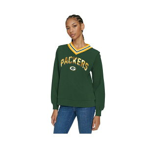 g~[ qtBK[ fB[X p[J[EXEFbgVc AE^[ Women's Green Bay Packers Alice V-Neck Pullover Sweatshirt Green