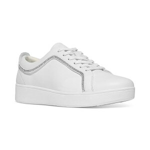 �t�B�b�g�t���b�v ���f�B�[�X �X�j�[�J�[ �V���[�Y Women's Rally Crystal-Trim Leather Sneakers Urban white