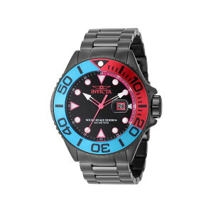 CrN^ Y rv ANZT[ Men's 48614 Grand Diver Quartz 3 Hand Black Dial Watch Black