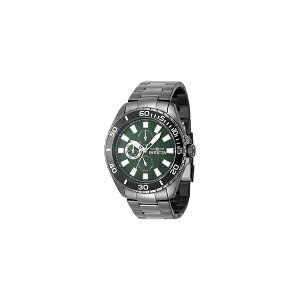 CrN^ Y rv ANZT[ Men's 29930 Pro Diver Quartz Chronograph Green Dial Watch Charcoal