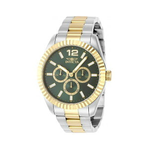 CrN^ Y rv ANZT[ Men's 49517 Specialty Quartz Chronograph Green Dial Watch Gold