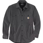 カーハート メンズ ジャケット＆ブルゾン アウター Carhartt Men's Canvas Fleece Lined Shirt Jacket Shadow