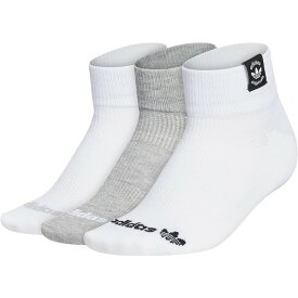 アディダス レディース 靴下 アンダーウェア adidas Originals Union Low Cut Socks - 3 Pack White/Black/Grey
