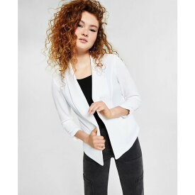 バースリー レディース ジャケット＆ブルゾン アウター Petite 3/4-Sleeve Shawl-Collar Blazer, Created for Macy's Bright White
