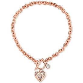 ゲス レディース ネックレス・チョーカー・ペンダントトップ アクセサリー Logo Link Pendant Necklace Rose Gold