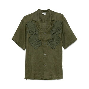 �p���b�V�� ���f�B�[�X �V���c �g�b�v�X Guipure lace-panel shirt Green