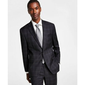 マイケルコース メンズ ジャケット＆ブルゾン アウター Men's Classic-Fit Wool-Blend Stretch Suit Separate Jacket Charcoal/brown Plaid