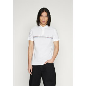 トミー ヒルフィガー メンズ Tシャツ トップス STRIPE CHEST REG - Polo shirt - white