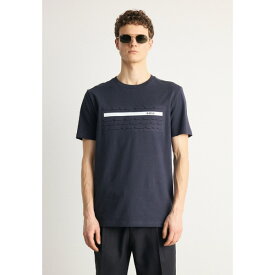 ボス メンズ Tシャツ トップス TEE - Print T-shirt - dark blue