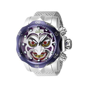 CrN^ Y rv ANZT[ Men's 48168 Venom Quartz Multifunction Red, Green, Purple, Antique Silver Dial Watch Silver