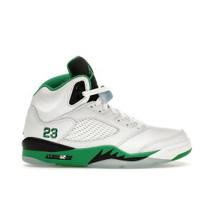 Jordan �W���[�_�� ���f�B�[�X �X�j�[�J�[ �yJordan 5 Retro Lucky Green (Women's)�z �T�C�Y US_8.5(25.5cm) White/Lucky Green-Black-Ice Blue