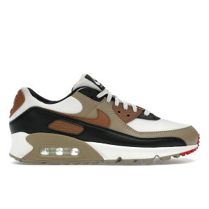 Nike �i�C�L ���f�B�[�X �X�j�[�J�[ �yNike Air Max 90 Phantom Black Fire Red Light British Tan (Women's)�z �T�C�Y US_9.5(26.5cm) Phantom/Black/Fire Red/Light British Tan