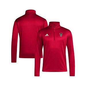 �A�f�B�_�X �����Y �p�[�J�[�E�X�E�F�b�g�V���c �A�E�^�[ Men's Red NC State Wolfpack Coaches Sideline Quarter-Zip Top Red