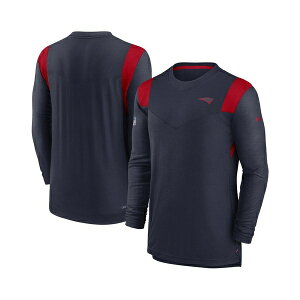 �i�C�L �����Y �V���c �g�b�v�X Men's Navy New England Patriots Sideline Tonal Logo Performance Player Long Sleeve T-shirt Navy
