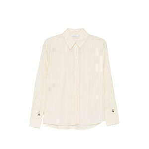 �p�g���c�B�A �y�y ���f�B�[�X �V���c �g�b�v�X Striped-pattern studded shirt Neutrals