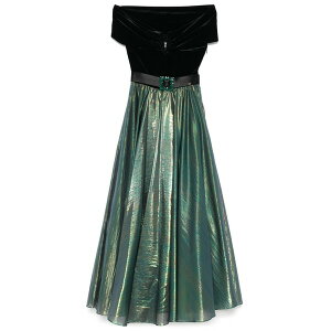 �j�b�T ���f�B�[�X �����s�[�X �g�b�v�X Chiffon lam�� maxi dress Black