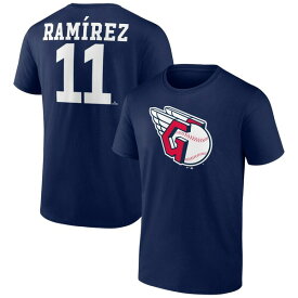 ファナティクス メンズ Tシャツ トップス Jose Ramirez Cleveland Guardians Fanatics Branded Player Icon Name & Number TShirt Navy