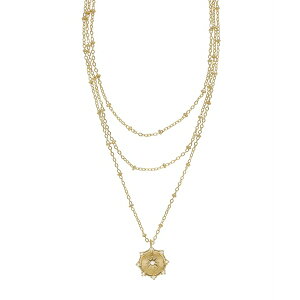 �G�e�B�J ���f�B�[�X �l�b�N���X�E�`���[�J�[�E�y���_���g�g�b�v �A�N�Z�T���[ Compass Keepsake Layered Women's Necklace Gold