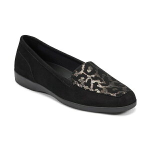 C[W[Xsbg fB[X T_ V[Y Women's Devitt Slip-On Loafer Flats Black/Bronze Leopard Suede