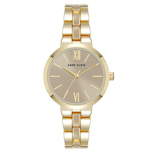 ANC fB[X rv ANZT[ Women's Quartz Modern Taupe Enamel and Gold-Tone Alloy Metal Watch, 30mm Taupe/Gold-Tone