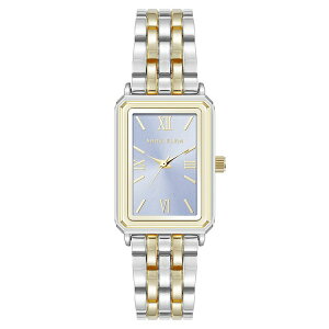 ANC fB[X rv ANZT[ Women's Quartz Rectangular Estate Two-Tone Metal Alloy and Light Blue Dial Watch, 25mm Light Blue, Silver-Tone, Gold-Tone