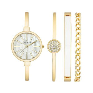 ANC fB[X rv ANZT[ Women's Gold-Tone Alloy Bangle Fashion Watch 41mm Set 4 Pieces Gold-Tone