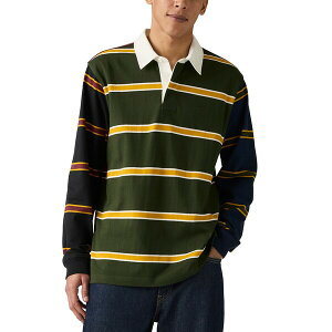 ���[�o�C�X �����Y �V���c �g�b�v�X Men's Union Relaxed Fit Long Sleeve Striped Rugby Shirt Duffel Bag