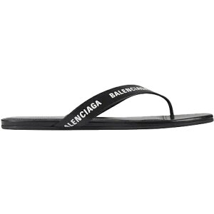 Balenciaga �o�����V�A�K ���f�B�[�X �X�j�[�J�[ �yBalenciaga Logo Flip Flops Black White (Women's)�z �T�C�Y EU_35(21.5cm) Black/White