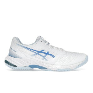 ASICS �A�V�b�N�X ���f�B�[�X �X�j�[�J�[ �yASICS Netburner Ballistic FF 3 White Blue Coast (Women's)�z �T�C�Y US_9.5(26.5cm) White/Blue Coast