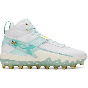 Under Armour A_[A[}[ Y Xj[J[ yUnder Armour Harper 10 Pro TPU Mid King of Diamondsz TCY US_10(28.0cm) White/Aqua Float/Metallic Gold