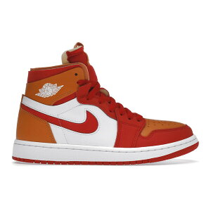 Jordan �W���[�_�� ���f�B�[�X �X�j�[�J�[ �yJordan 1 High Zoom Air CMFT Fire Red Hot Curry (Women's)�z �T�C�Y US_7(24.0cm) Fire Red/Fire Red/Hot Curry/White