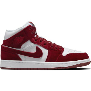 Jordan W[_ fB[X Xj[J[ yJordan 1 Mid SE Red Velvet (Women's)z TCY US_W_12 White/Black/White/Team Red