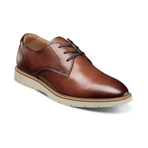 t[VC Y hXV[Y V[Y Men's Vibe Plain Toe Oxford Lace Up Dress Shoe Cognac Multi