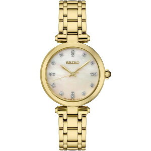 ZCR[ fB[X uXbgEoOEANbg ANZT[ Women's Diamond (1/8 ct. t.w.) Gold-Tone Stainless Steel Bracelet Watch 30mm Mother Of Pearl