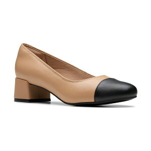 クラークス レディース スリッポン・ローファー シューズ Women's Iridessa May Slip-On Pumps Beige Leather