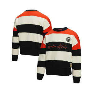 �~�b�`�F��&�l�X ���f�B�[�X �p�[�J�[�E�X�E�F�b�g�V���c �A�E�^�[ Women's Orange/Black Houston Astros Cooperstown Collection Blocked Fleece Pullover Sweatshirt Orange, Black