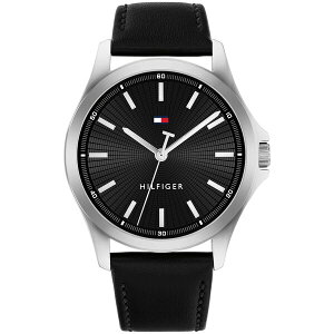 g~[ qtBK[ Y rv ANZT[ Quartz Black Leather Strap Watch 42mm Black