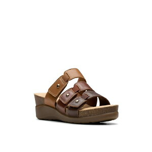 N[NX fB[X T_ V[Y Collection Women's Calenne Lily Wedge Sandals Brown Multi Leather