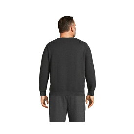 ランズエンド メンズ パーカー・スウェットシャツ アウター Men's Big and Tall Serious Sweats Crewneck Sweatshirt Dark charcoal heather