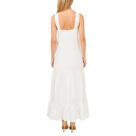 セセ レディース ワンピース トップス Women's Tiered Roseette Halter Maxi Dress Ultra White