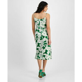 バースリー レディース ワンピース トップス Women's Printed Scoop-Neck Spaghetti-Strap Dress, Created for Macy's Green Chili